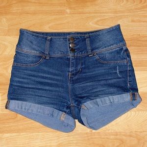 HIGH RISE DENIM SHORTS